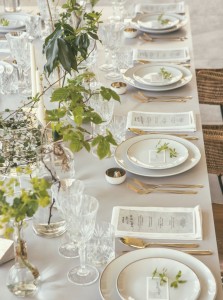Elegante Hochzeitstafel.