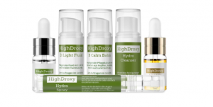 Reizarme Kosmetik zur Hautpflege von HighDroxy im Testset zum Kennenlernen.