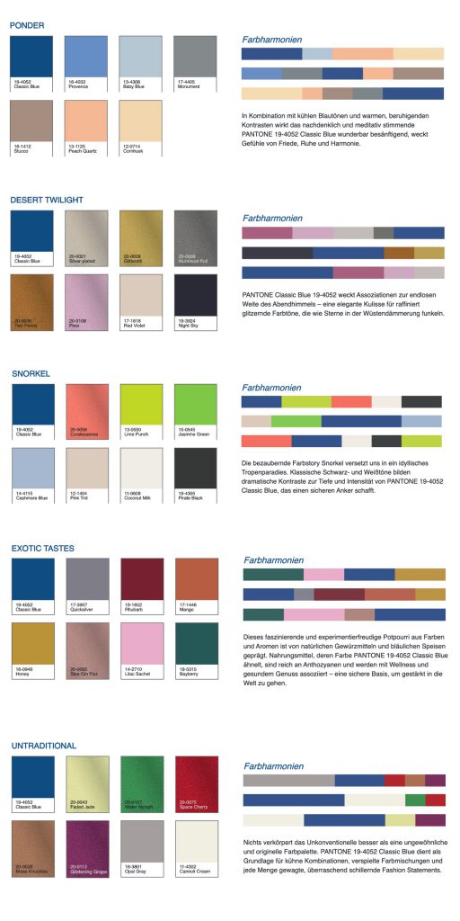 Classic Blue, Pantone, Color of the year, 2020, Blau, Klassisch, Fabren, Schminktante, Anja Frankenhäuser, Trendfarbe, Modefarbe, Farbharmonien