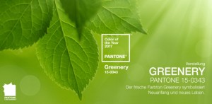 Greenery heißt die Pantone Farbe des Jahres 2017.