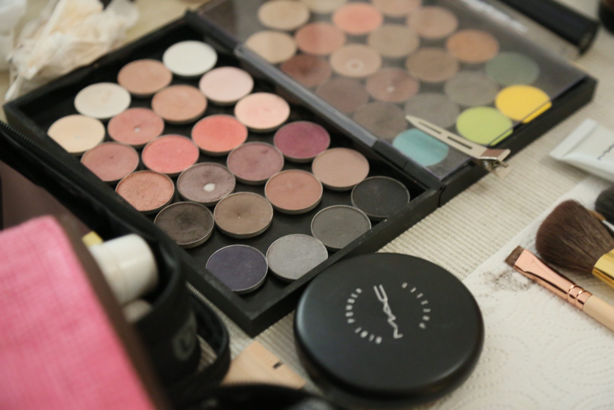 Das Beautyequipment von Profi Make up Artist Anja Frankenhäuser.
