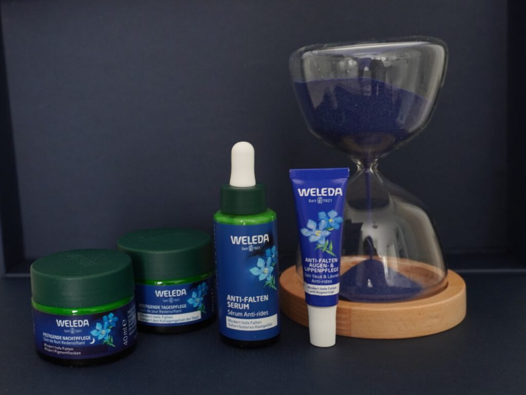 Perlentaucher - Drogeriemarktprodukte im Test der Schminktante. Weleda Blue Enzian Edelweiß Hautpflege, Anti Aging, Slow Aging